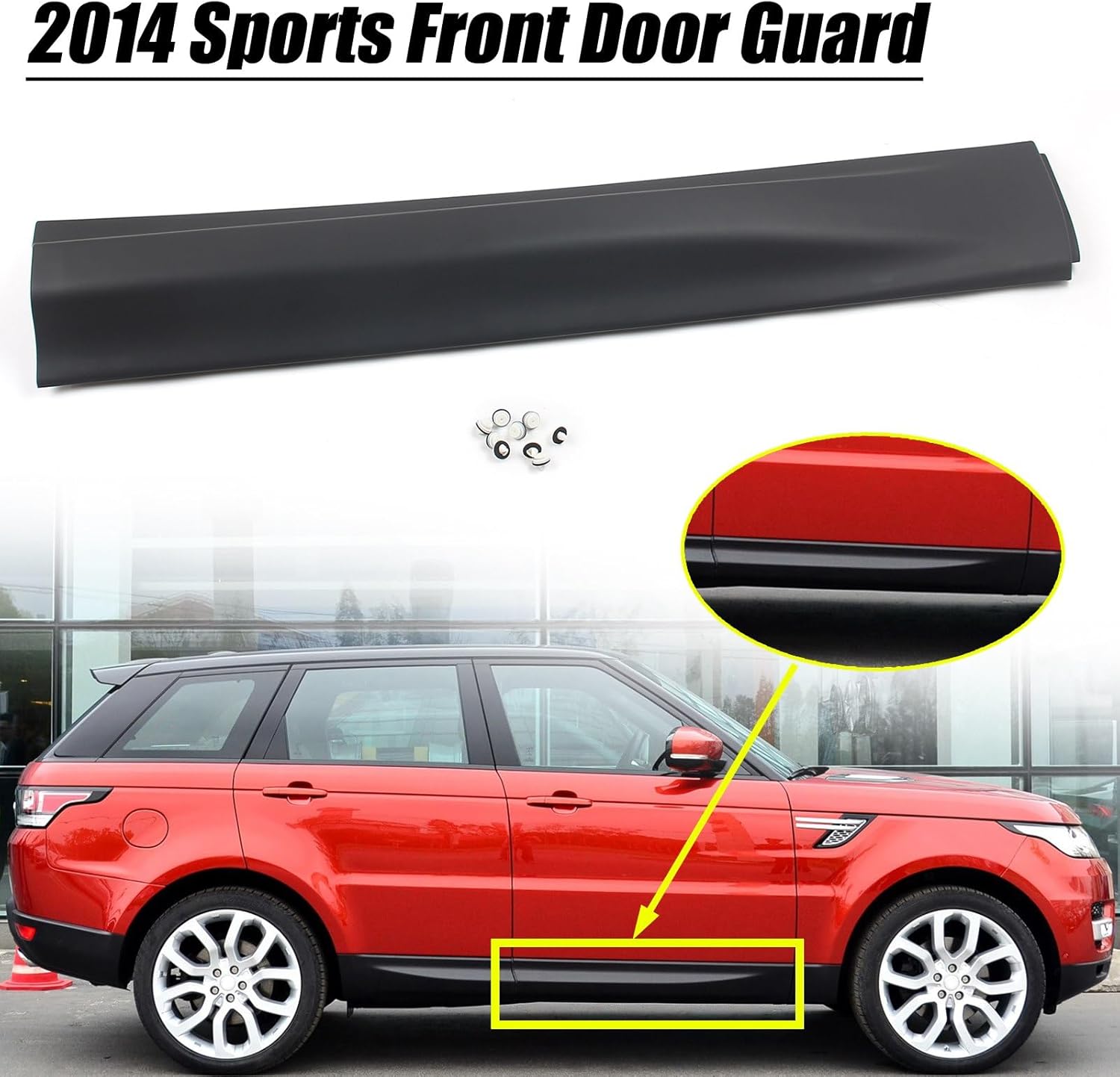 Front Right Passenger Side Door Trim Lower Molding Compatible with Land Rover Range Rover Sport 2014-2022 Replace # LR044138