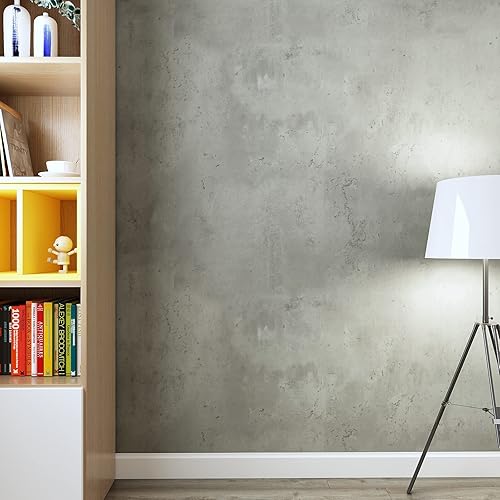 Miniatura 4 de VEELIKE Papel tapiz de hormigón de 15.7 x 118 pulgadas, papel de contacto de hormigón envejecido para encimeras, impermeable, extraíble, industrial,