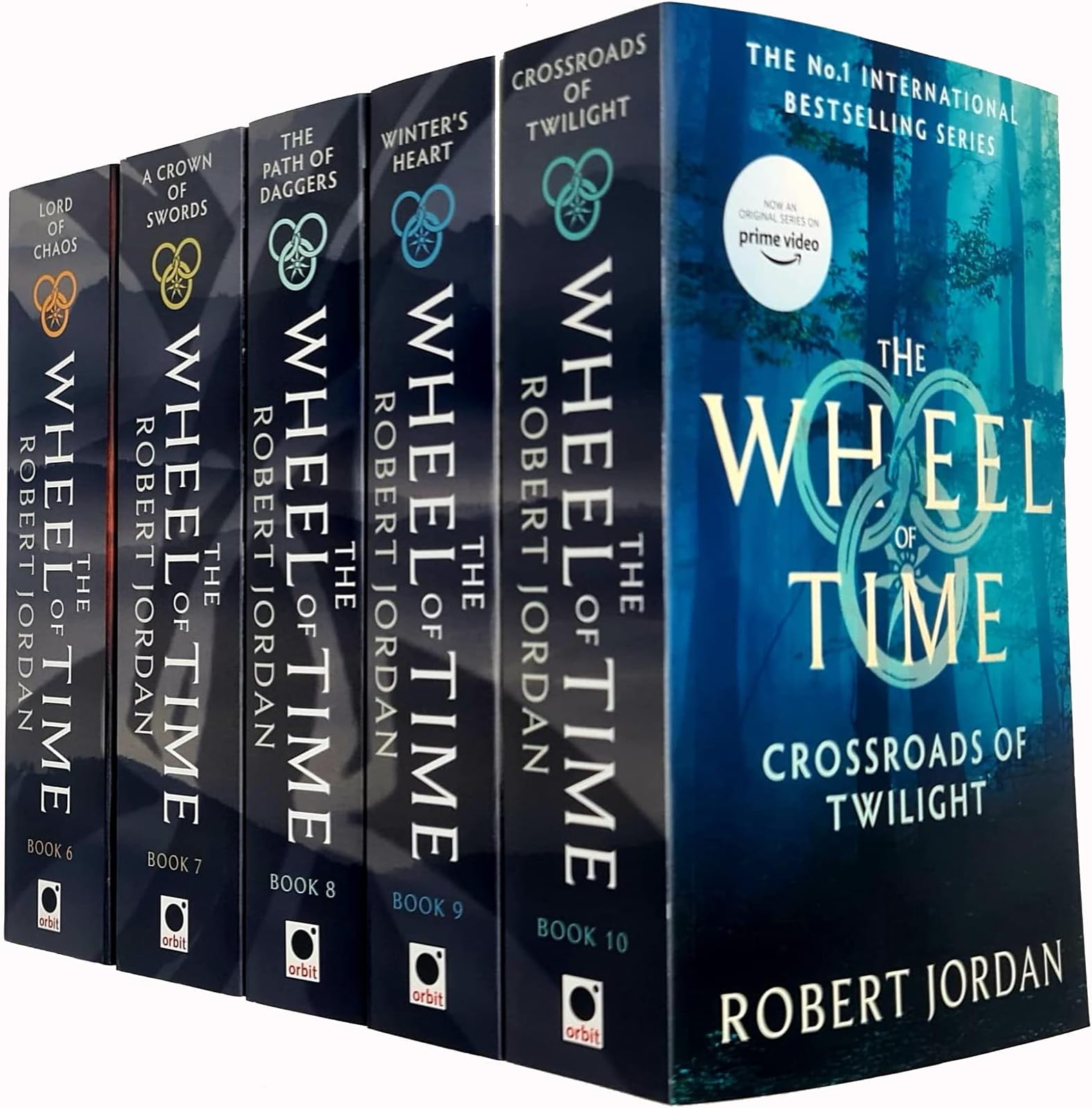 โ Robert Jordan The Wheel of Time Collection 5 Books Set Series 2 (Book 6-10) (Lord Of Chaos, A Crown Of Swords, The Path Of Daggers, Winter's Heart, Crossroads Of Twilight)