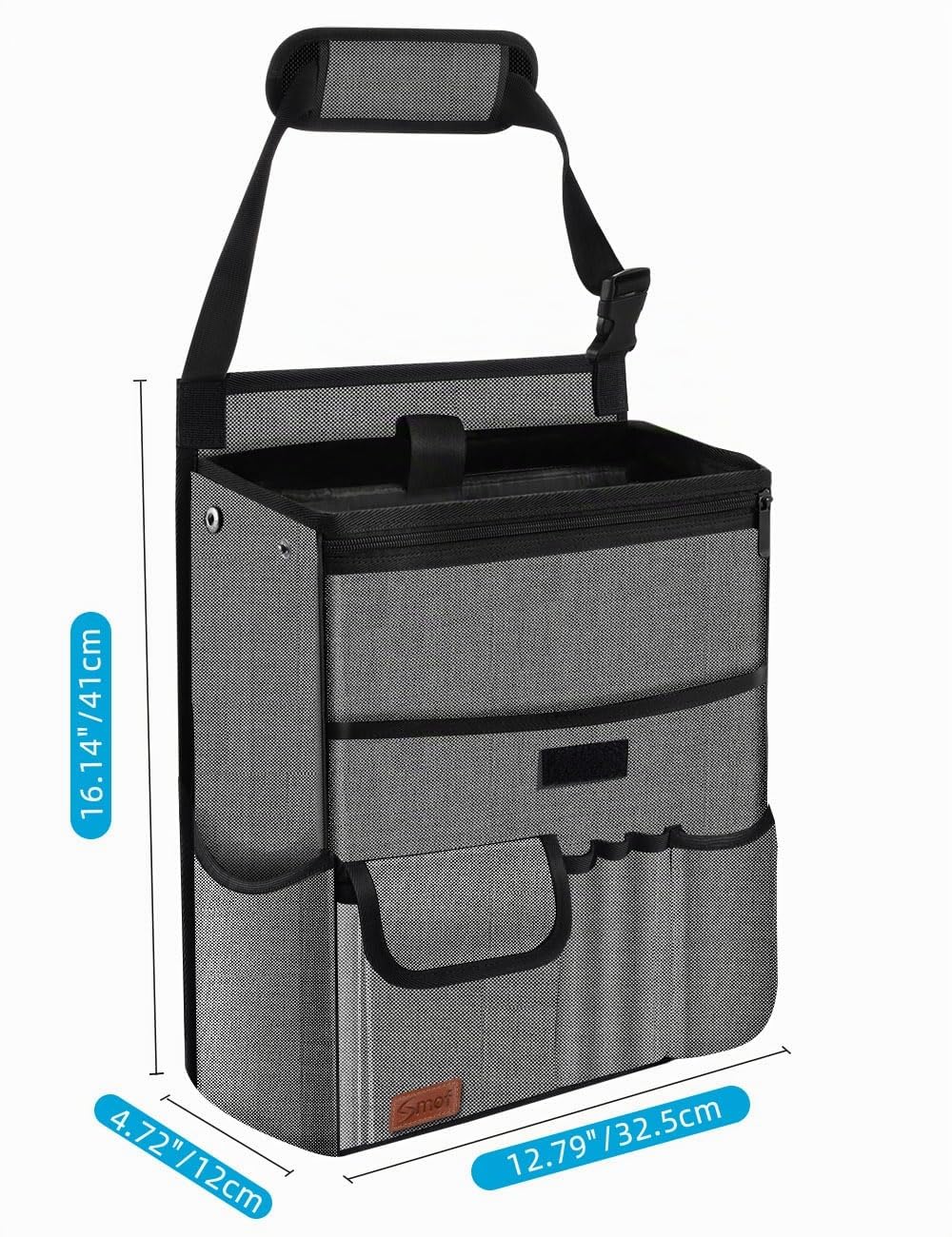 Smof Organisateur de siège arrière pour siège avant/passager, organiseur de siège arrière pour fichiers, fournitures de bureau, organiseur de siège arrière pour enfants avec poche séparée pour