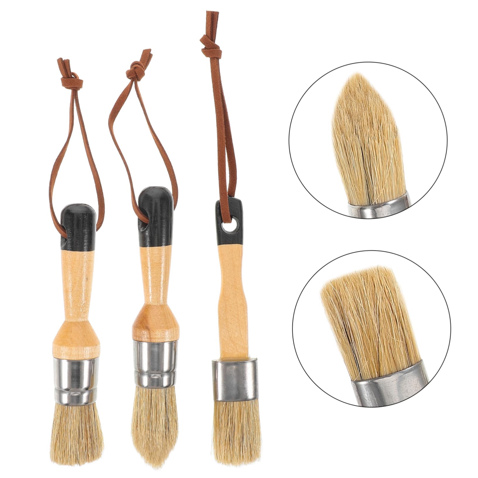3 Series Pinceles De Pintura Resistente Al Desgaste para Uso Diario Casa Pinceles Multifuncionales para Acabados De Muebles Y Decoración 3 Piezas*3