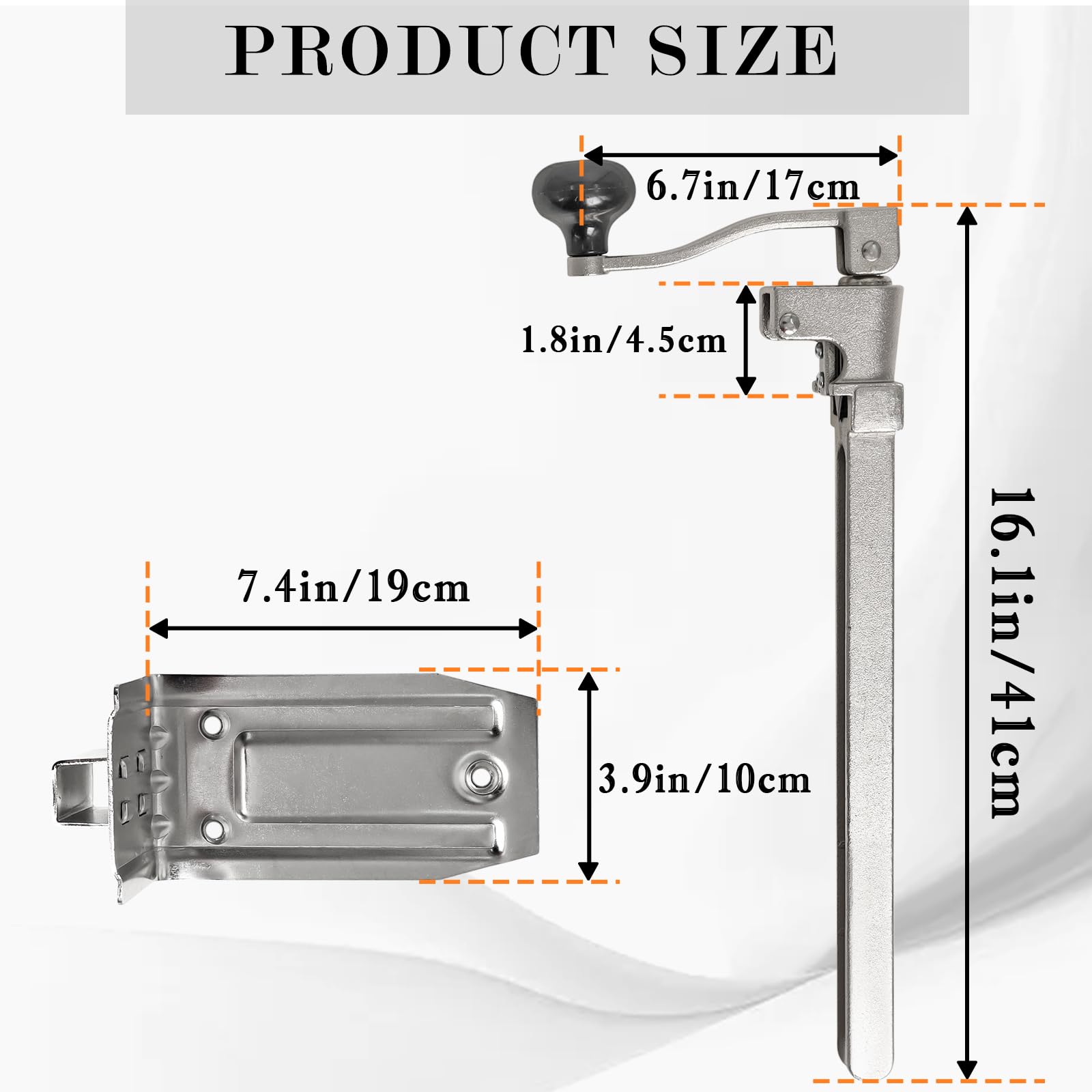Abrelatas comercial resistente para latas #10 con 2 cuchillas, abrelatas manual de mesa con base de acero chapado para latas de hasta 10 pulgadas de alto, abrelatas de metal ajustable para hotel,