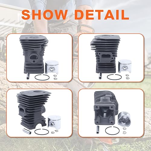 Miniatura 5 de Kit de pistón de cilindro de 1.732 in, para Husqvarna 340, 345, 350 para motosierra
