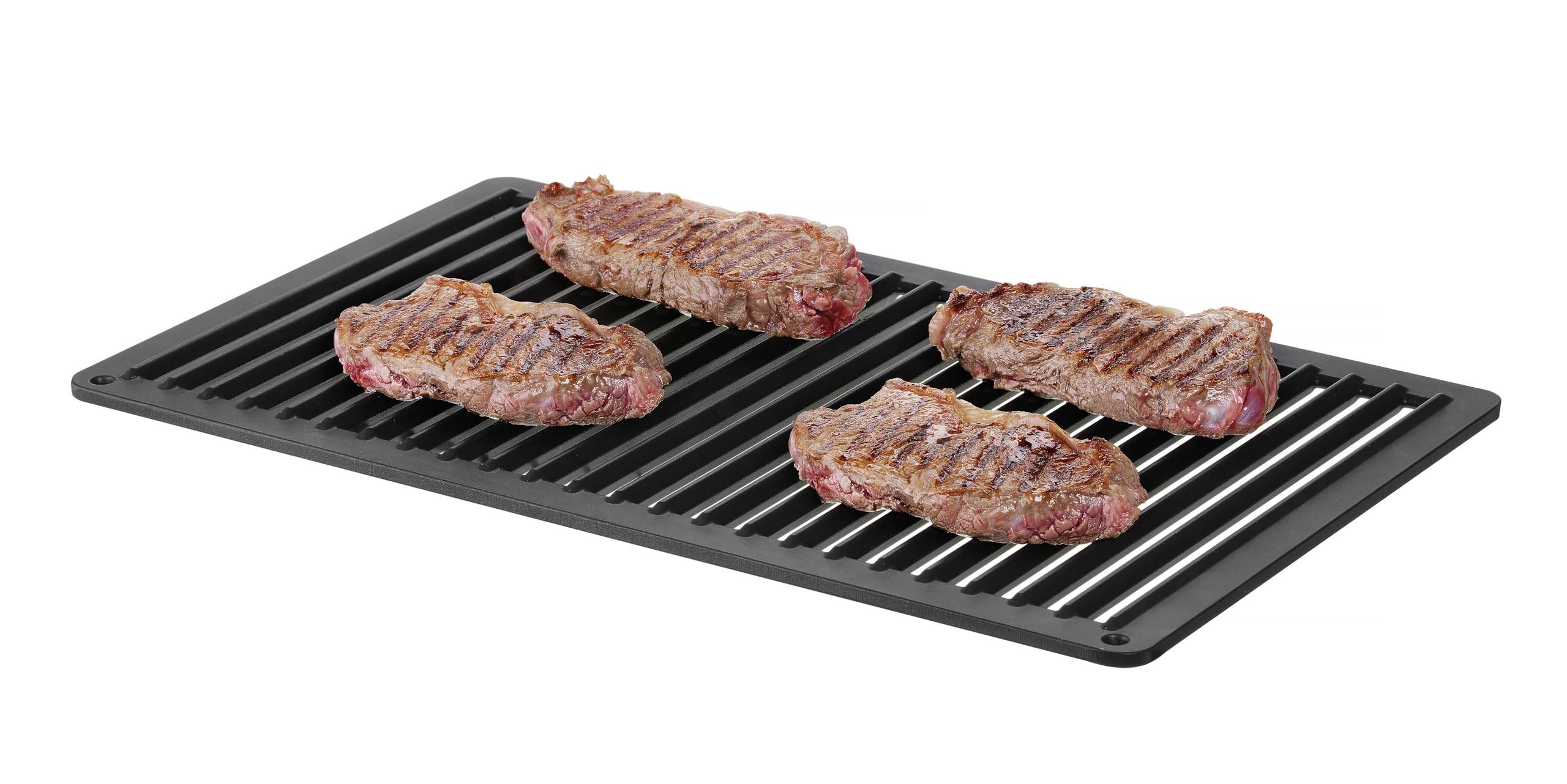 HENDI Griglia per grill GN 1/1, scanalata, CONVECTOMAT, per l'uso in forno, barbecue, per cuocere, grigliare, rivestimento antiaderente in PTFE, resiste fino a 200°C, 530x325x(H)15mm, alluminio
