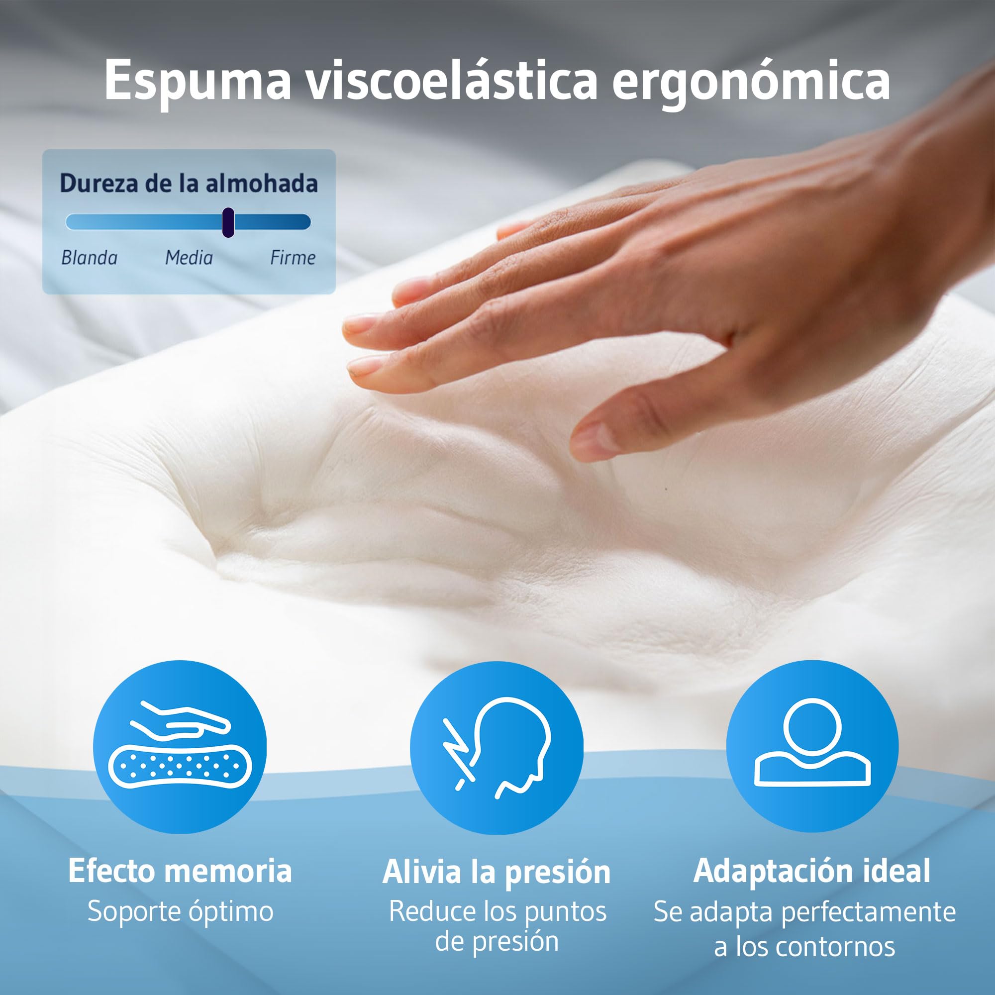 Mini almohada de viaje firme LEGAR de 25 x 30 cm, almohada cervical compacta de espuma viscoelástica, ligera y fácil de transportar con bolsa de viaje, cojín pequeño para avión y camping