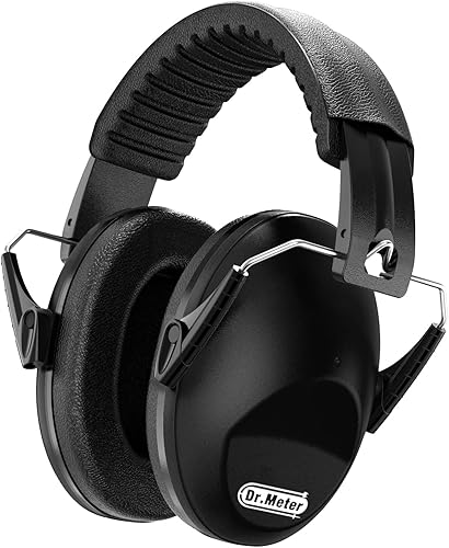 Vista 102 de Orejeras de seguridad con reducción de ruido de 31 dB con diadema ajustable para adultos y niños, protección auditiva, para autismo sensorial, negro