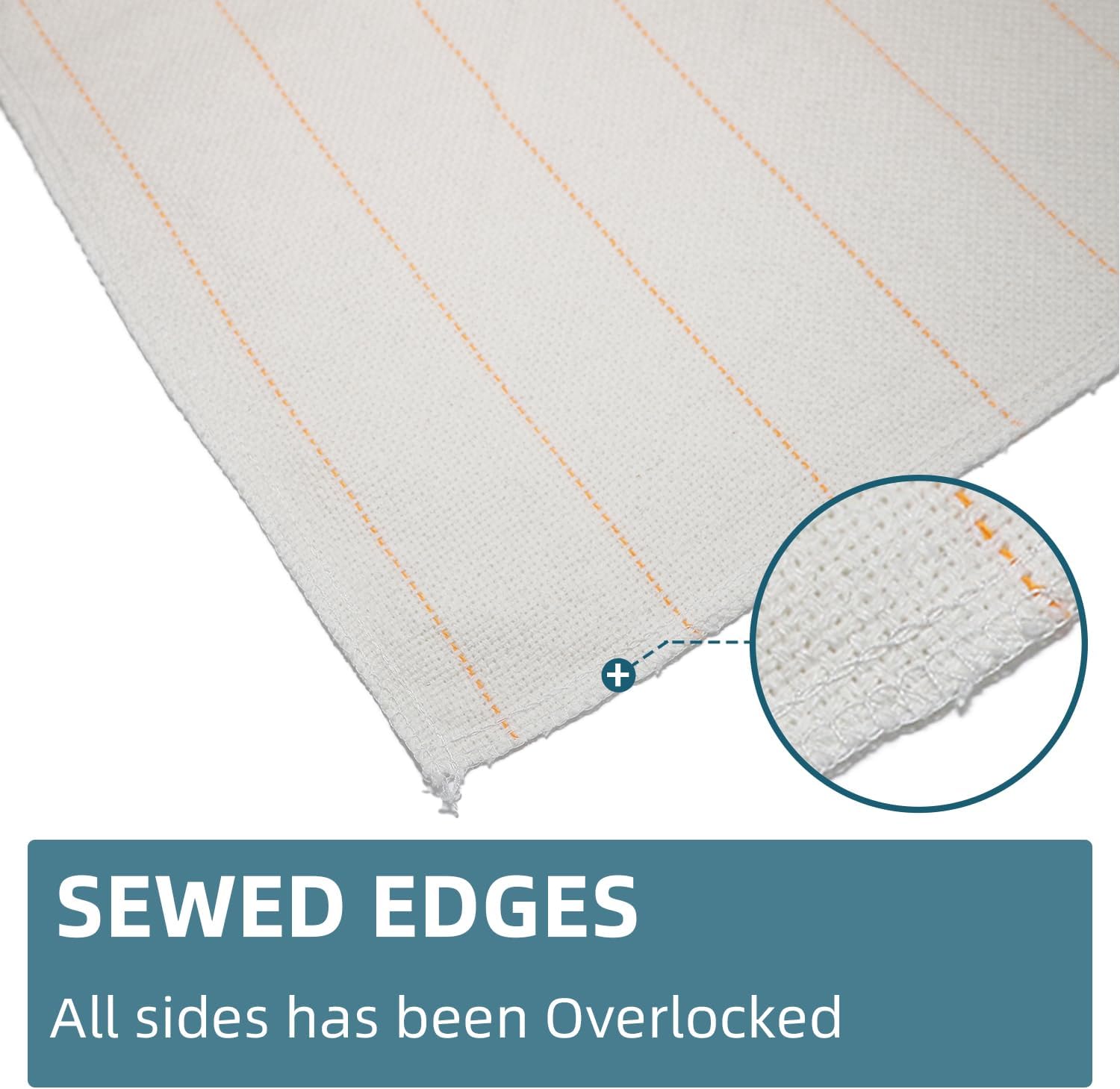 83 X 80 Inch Overlocking Primary Tufting Cloth for Rug Tufting with Marked Lines, Large Size Beige Needle Fabric, Monk's Cloth for Tufting Gun, Rug-Punch, Punch Needle