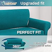 Vista 143 de Asnomy Couch Covers for 3 Cushion Couch Stretch Sofa Covers Slipcovers, Pet Protector Furniture Covers for Dogs Cats Spandex Jacquard Fabric Small