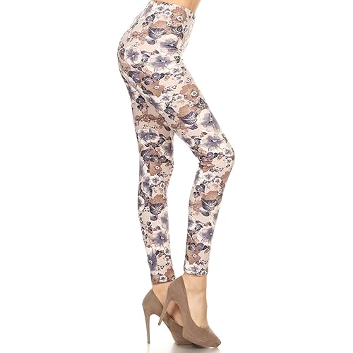 Leggings Depot High Waisted Camouflage & Multiple Print Leggings for Women - Reg, Plus, 1X3X, 3X5X