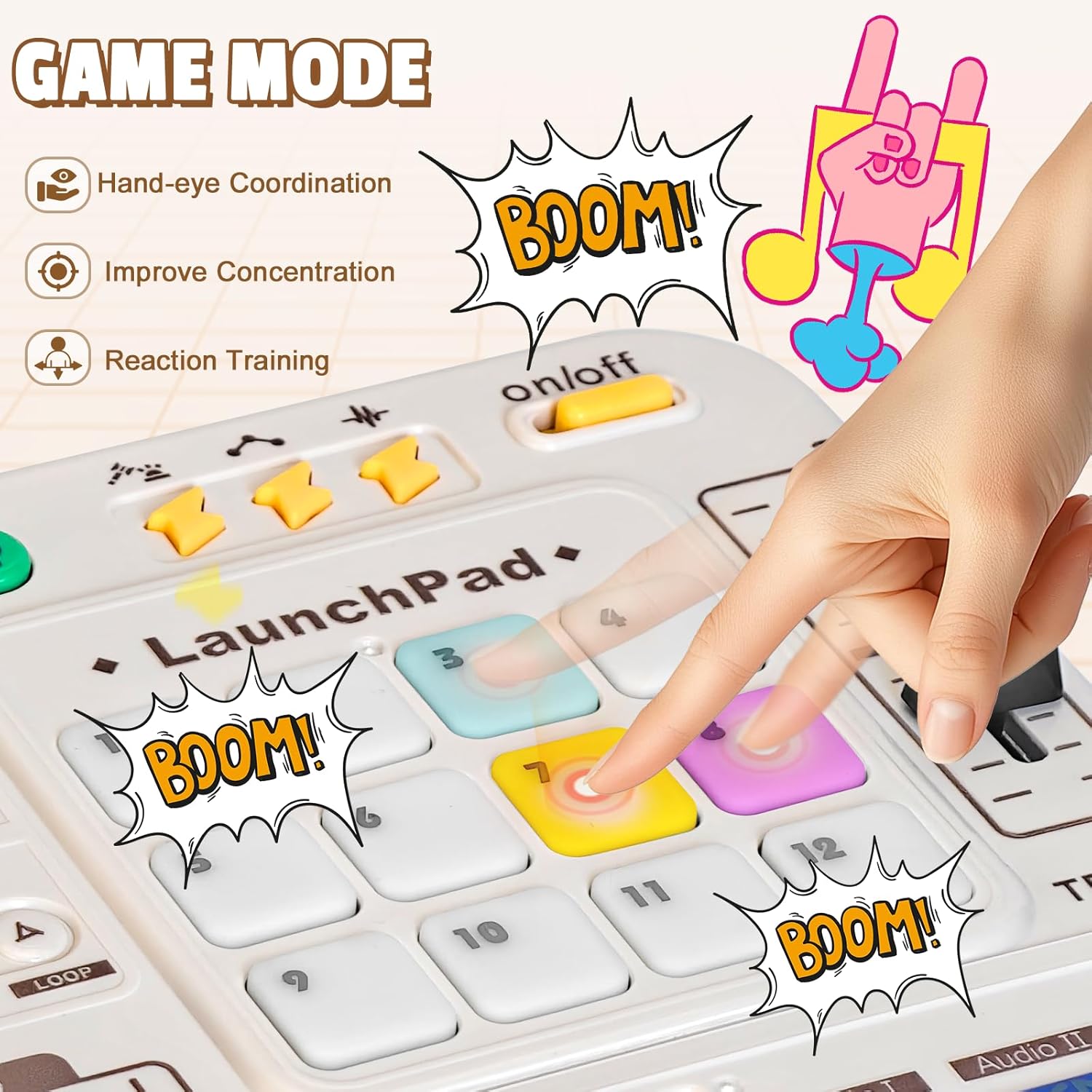 Toddler DJ Mixing Table, Kids Mixer Board with Turntable, Game Mode and Microphone, Gift for 3 4 5 6 Years Old Boys Girls - Baby DJ Set