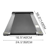 Bkisy 2.5HP Under Desk Treadmill 2 in 1 Smart Folding Walking Desk Treadmill with Wide Tread Belt 6km/h Running Walking Treadmill Under Desk Quiet Treadmill for Home Office