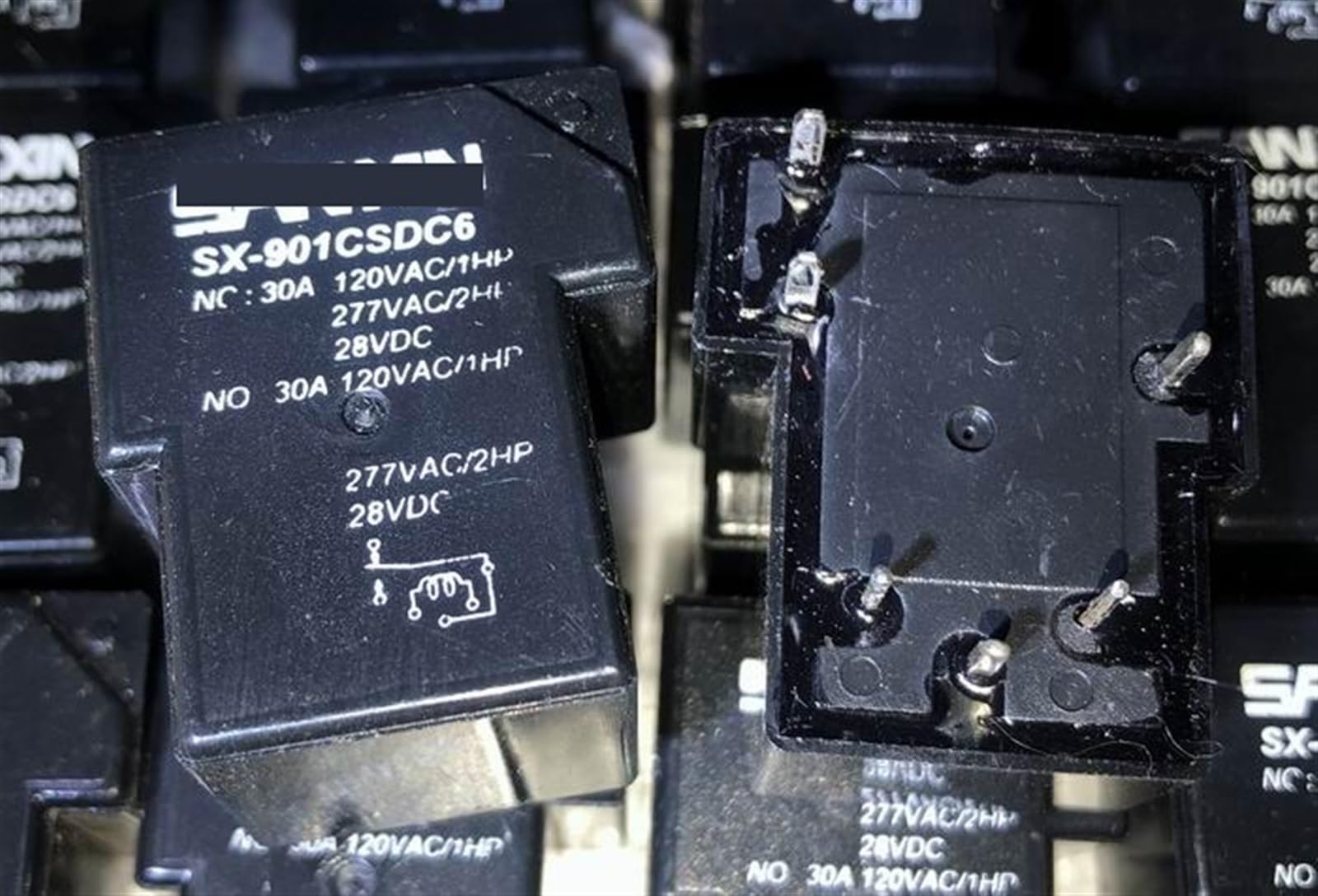 Relais SX-901CSDC6V 6V 30A anti surchauffe pour remplacer un contacteur usé