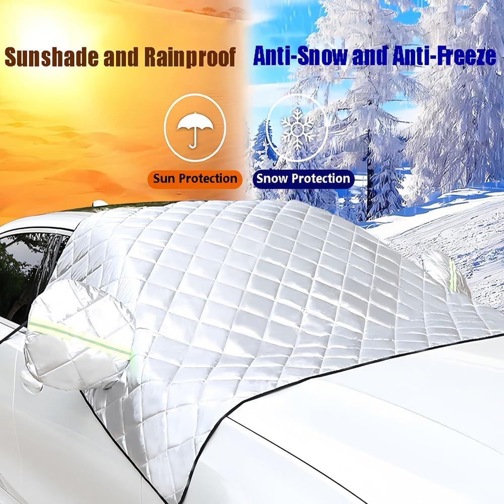 Car Windshield Snow Cover for Infiniti FX FX35 FX37 FX45 FX50, Against Snow, Ice, All-Weather Durable Winter Frost Cover Windshield Frost Cover Car Exterior Accessories,L/Large
