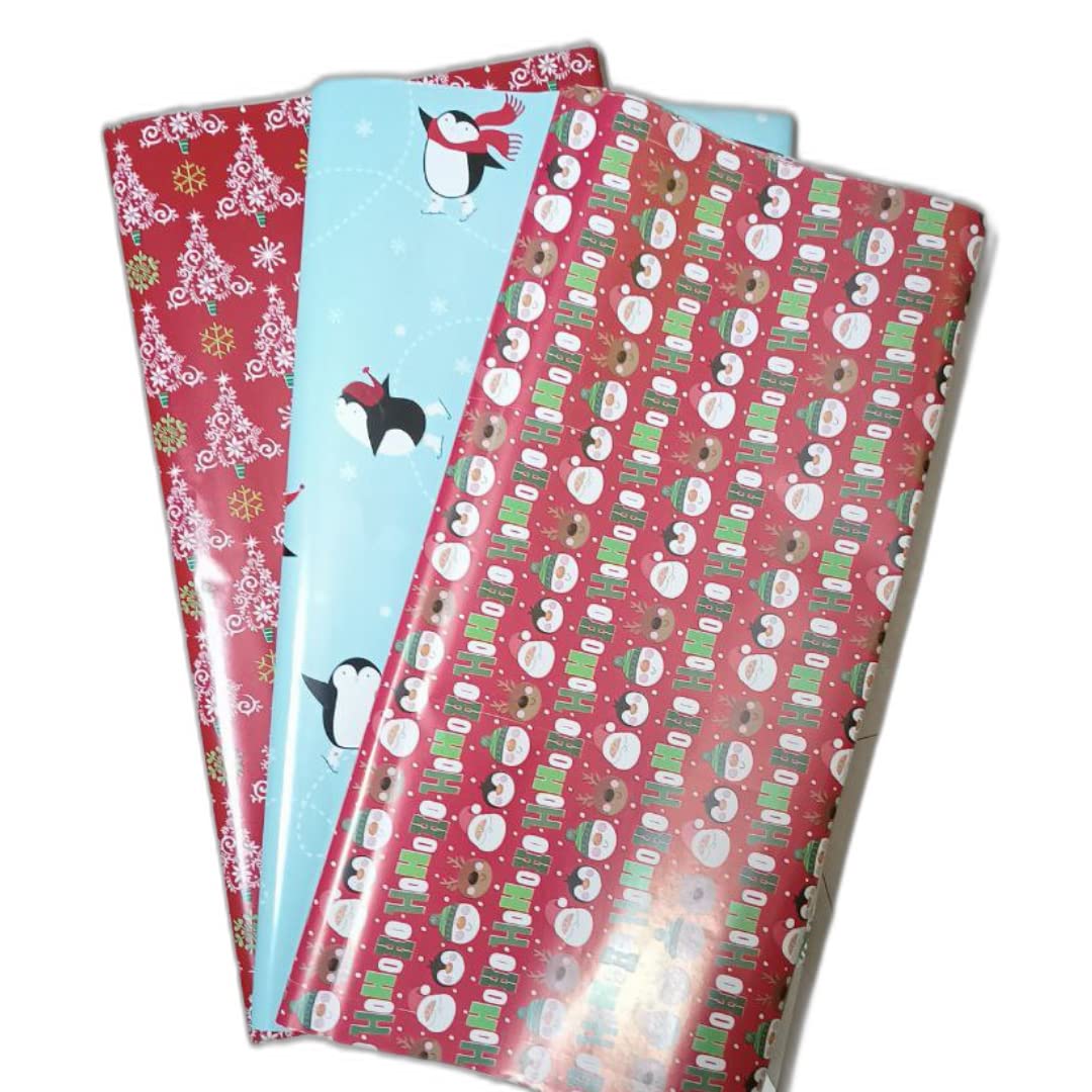 RKD World Gift Wrap Paper For Birthday Gifts|Return Gifts|Christmas And X Mas Gift Wrapping Papers (Set Of 9 Sheets) Size 20 X 30 Inch (Design 2 Mix Print),Assorted