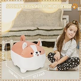 Auspicious beginning Shiba Inu Plush Pillows-20\'\' Corgi Plushie Stuffed Animals Giant Corgi Plush, Dog Plush Pillow Hugging Pillow Cushion Soft Shiba Plush Toy Big Stuffed Animals