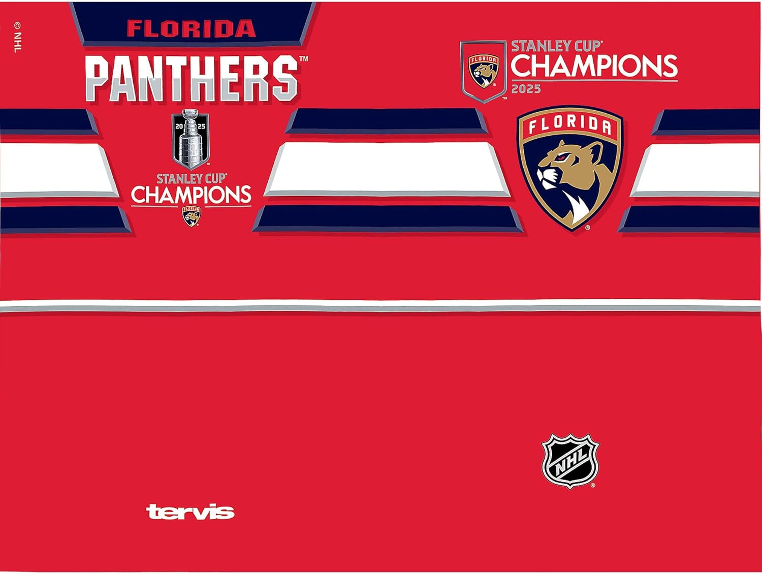 Tervis NHL Florida Panthers - 2025 NHL Stanley Cup Champions Made in USA Double Walled Insulated Tumbler Travel Cup Keeps Drinks Cold & Hot, 24OZ, Classic - Image 2