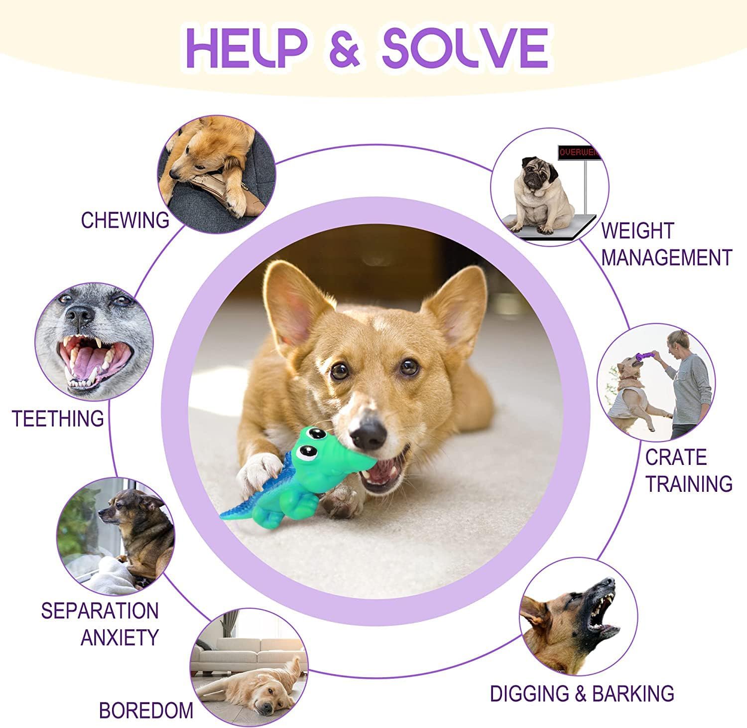 Samyuktha Durable, Interactive Dog Squeaky Crocodile Toy with Built-in Squeaker for Tugging, Fetching and Cleaning Teeth. Suitable, Keeps Dogs Happy (Random Colour)