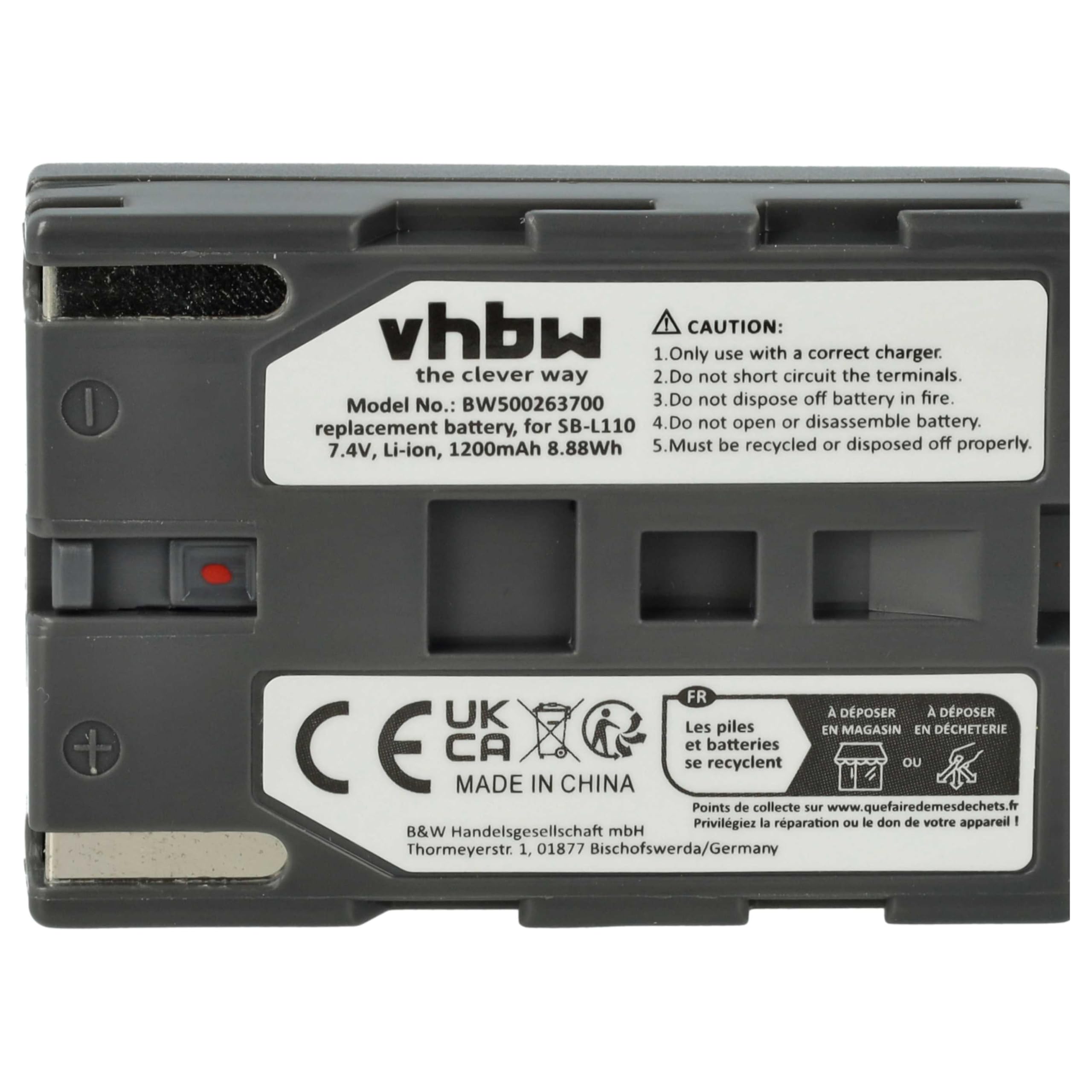 vhbw 3X Batterie Remplacement pour Samsung SB-L110