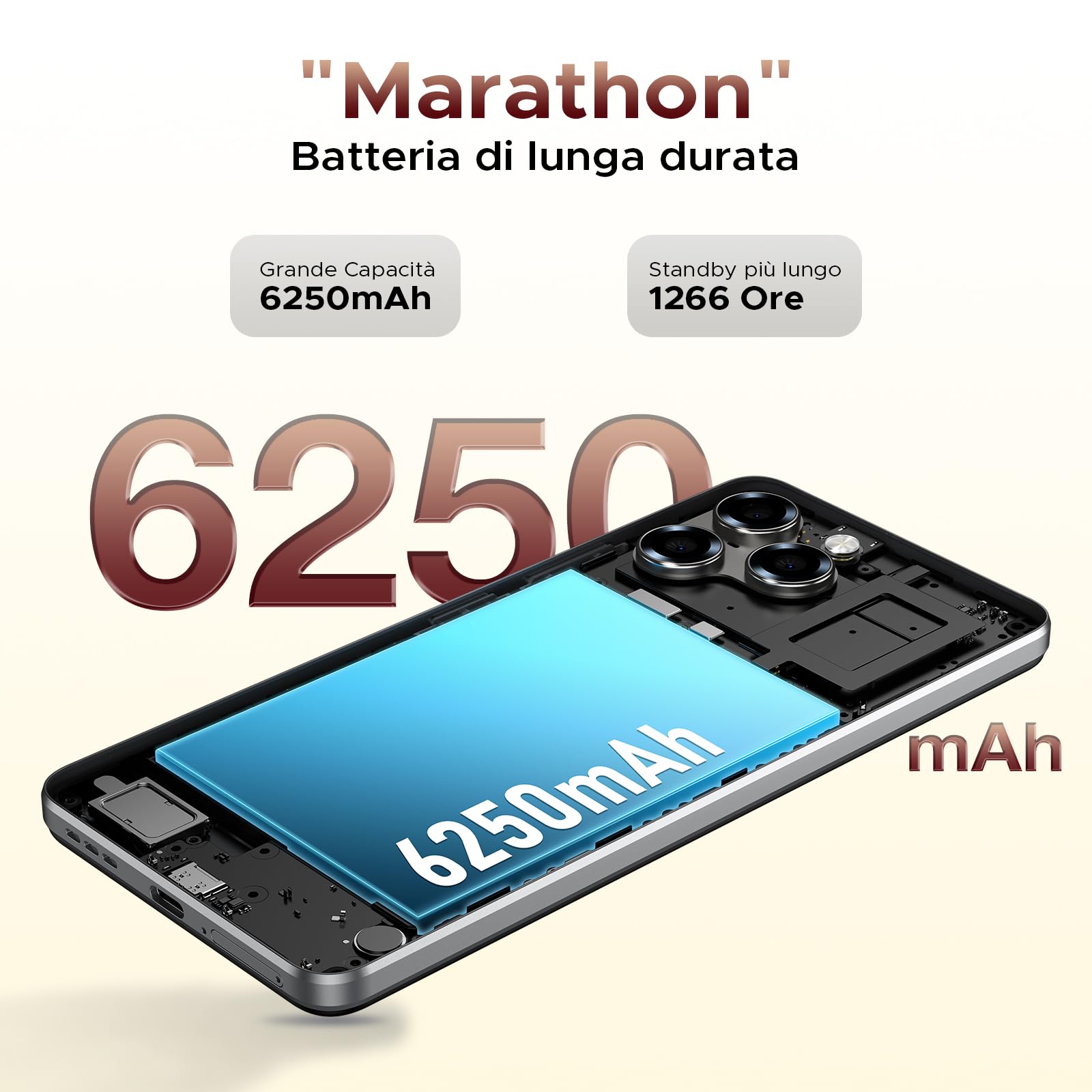 Note 58 Smartphone Android 15, 32(8+24) GB+128GB/2TB TF Cellulare, 6.75" HD+ 90Hz Schermo,6250mAh, 16MP+8MP Telefono Cellulare, 4G Dual SIM/Octa Core/Widevine L1/NFC/OTG/Face ID/GPS, Nero
