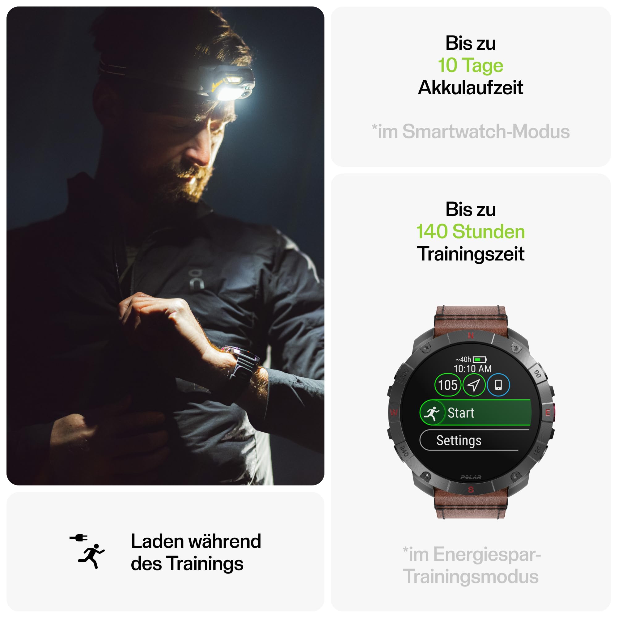 Polar Grit X2 Pro – robuste GPS-Sportuhr mit optischer Pulsmessung, Smartwatch-Navigation und Biosensorik für Beste Leistungen. Die Outdoor-Uhr für das ultimative Abenteuer