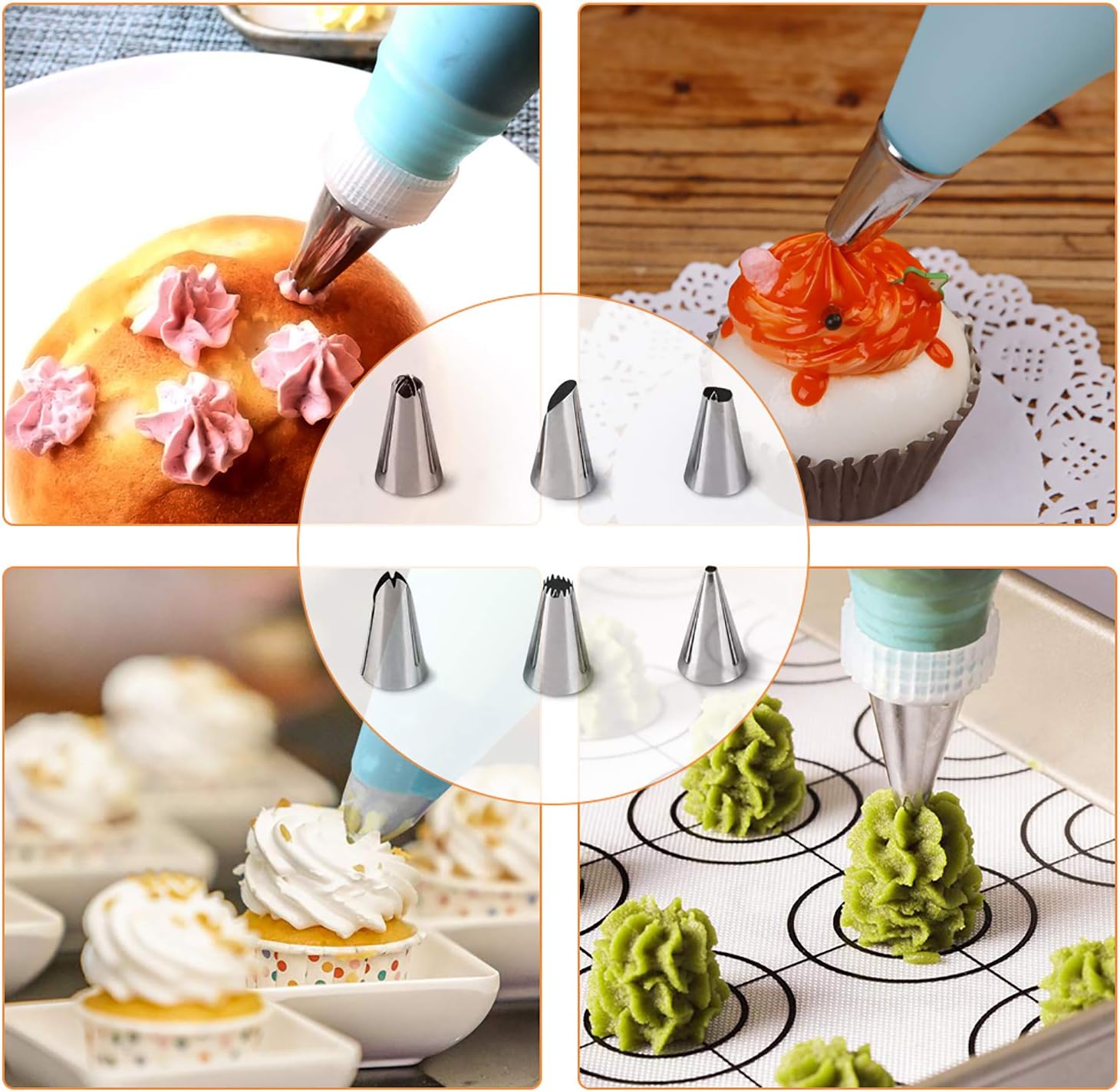 Variety of Piping Tips in Use