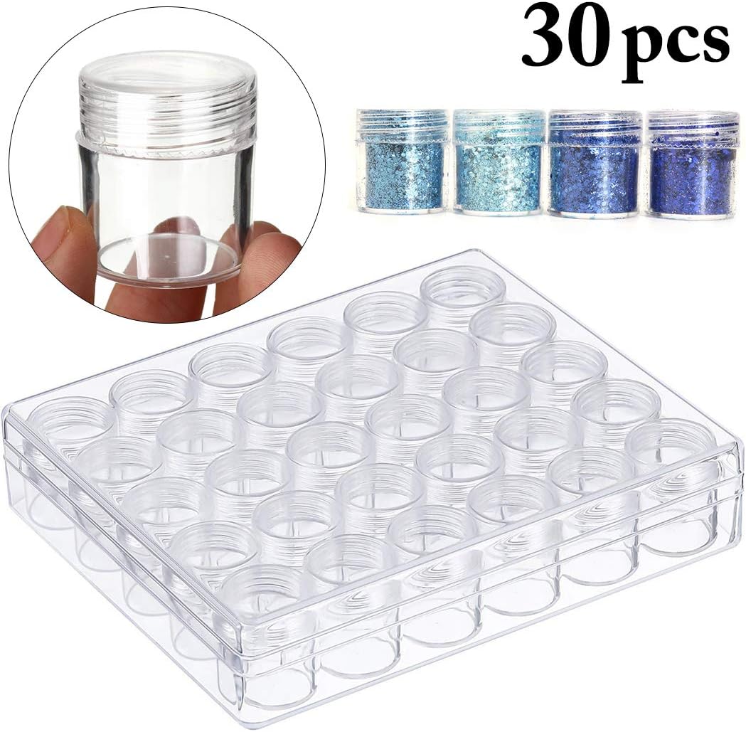 Adjustable 30-Compartment Bead Storage Box, Embroidery Craft Organizer