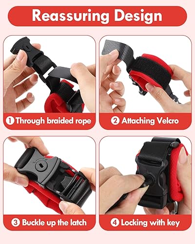 Miniatura 7 de Lehoo Castle Correa de seguridad para niños pequeños para caminar, correas de bebé para niños pequeños, arnés para niños con correa, correa de