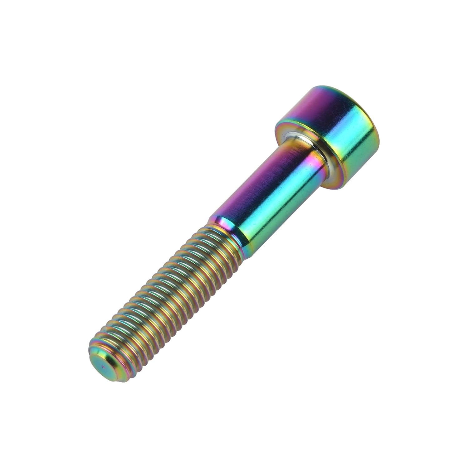 Titanium Cap Allen Socket Head Bolts M10 20 25 30 35 40 45 50 55 60mm Screw Pack of 4 (M10x60mm Pitch 1.25mm, Ranibow)