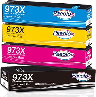 973 973X Patronen Kompatibel für HP 973X Druckerpatronen PageWide Pro 452dn 452dw 452dwt 552dw 477dn 477dw 477dwt 577dw 577z P55250dw MFP P57750dw patronen(1 Schwarz 1 Cyan 1 Magenta 1 Gelb)