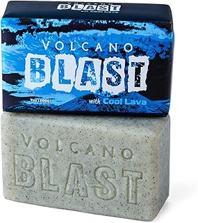 Bali Soap Volcano Blast - Cool Exfoliating Bar Soap - Natural Glycerin Soap - Cleans Dirty, Greasy Hands - Volcanic Sand S...