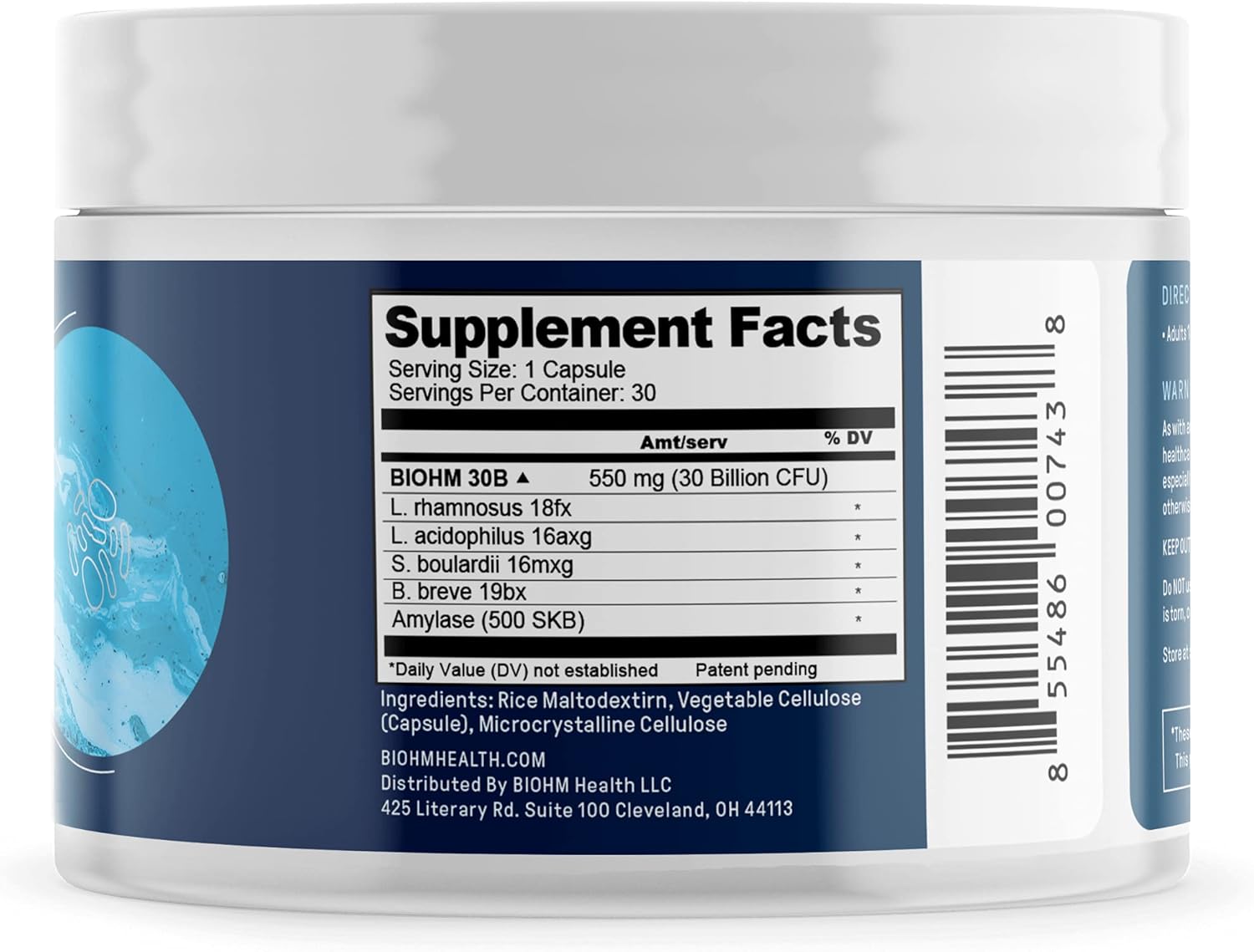BIOHM Total Probiotic and Microbiome Multi Bundle, 30 Billion CFU Probiotic & Probiotics Natural, Digestive Enzymes, Immune Health, Shelf Stable, Clinically Studied, Non-GMO, Vegan, for Women and Men