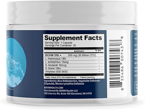 Miniatura 4 de BIOHM Total Probiotic and Microbiome Multi Bundle, 30 mil millones de UFC probióticos y probióticos naturales, enzimas digestivas, salud