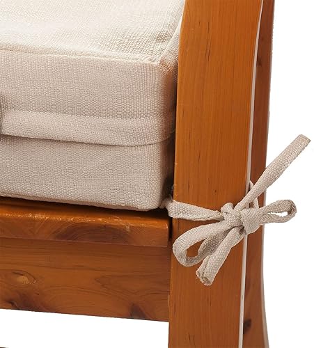 Miniatura 6 de FUNHOME Funda de cojín de banco para exteriores, de 54 x 18 x 3 pulgadas, resistente al agua con cremallera y lazos, funda resistente a la