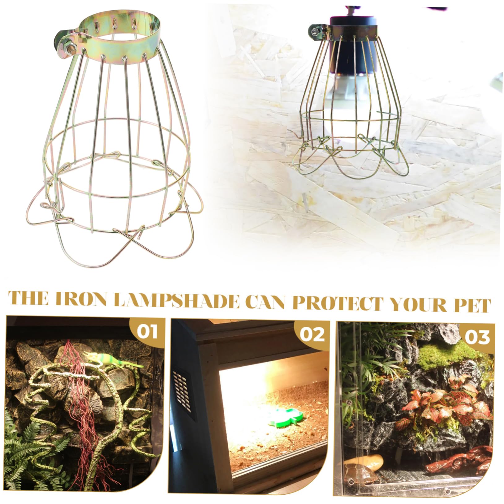 Sosoport 5pezzi Scald Lampshade per Rettili Copertura Protettiva per Lampade Riscaldanti con Rete Anti-scottatura Accessorio per Terrari Facile da Installare e Sicuro per Tuoi Animali