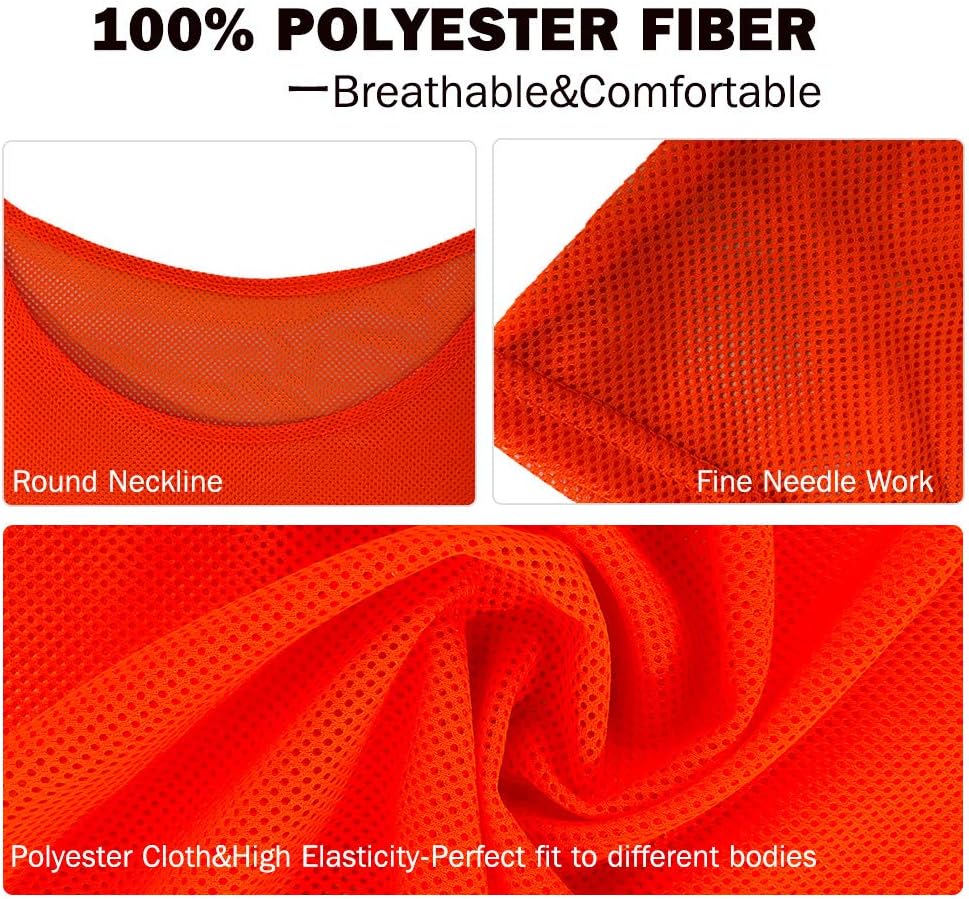 Basketball Jersey，Pinnies Adult，Scrimmage Vests for Kids Soccer Training Equipment