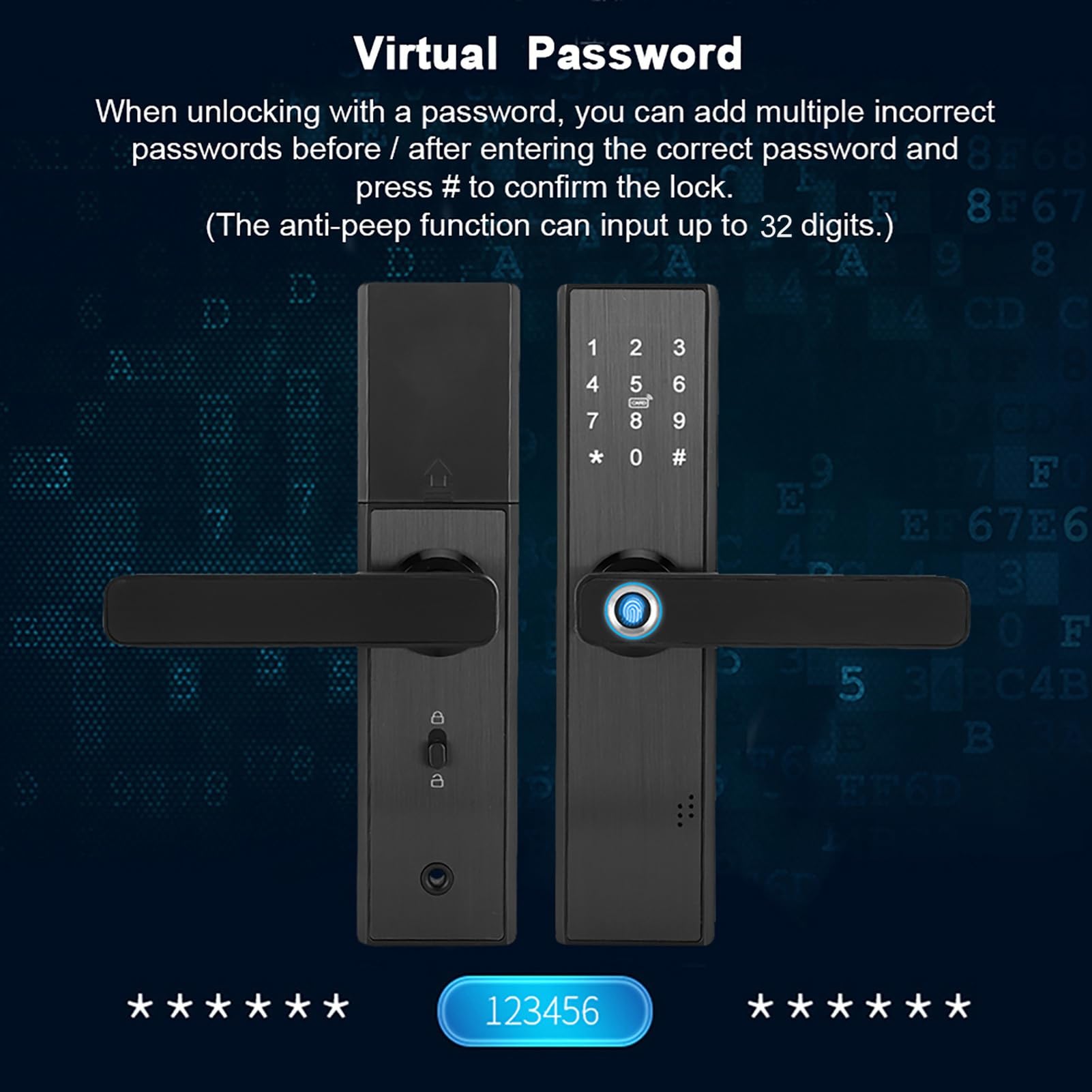 Alomejor Fingerprint Door Lock with Remote Access | Stop cynku, wiele trybów odblokowania, zdalne zarządzanie za pomocą aplikacji