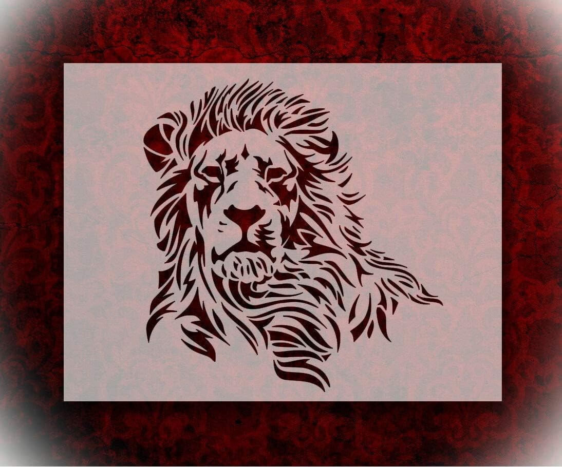 Stencil Lion Main 8.5 x 11 Reusable Sturdy Flexible Clear Plastic Stencils Arts and Crafts Material Scrapbooking for Airbrush Painting Drawing