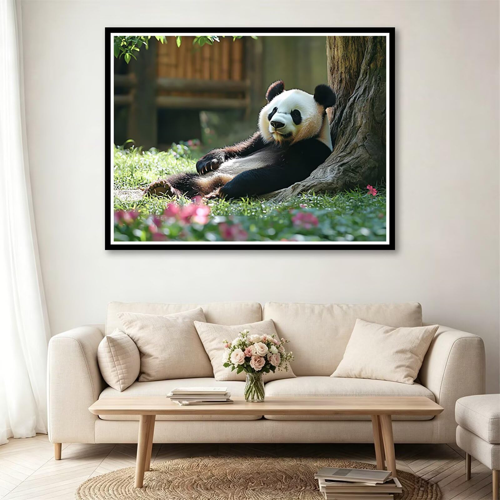 Diamond Painting Erwachsene Panda Diamant Painting Bilder 80x60 cm T0-1106