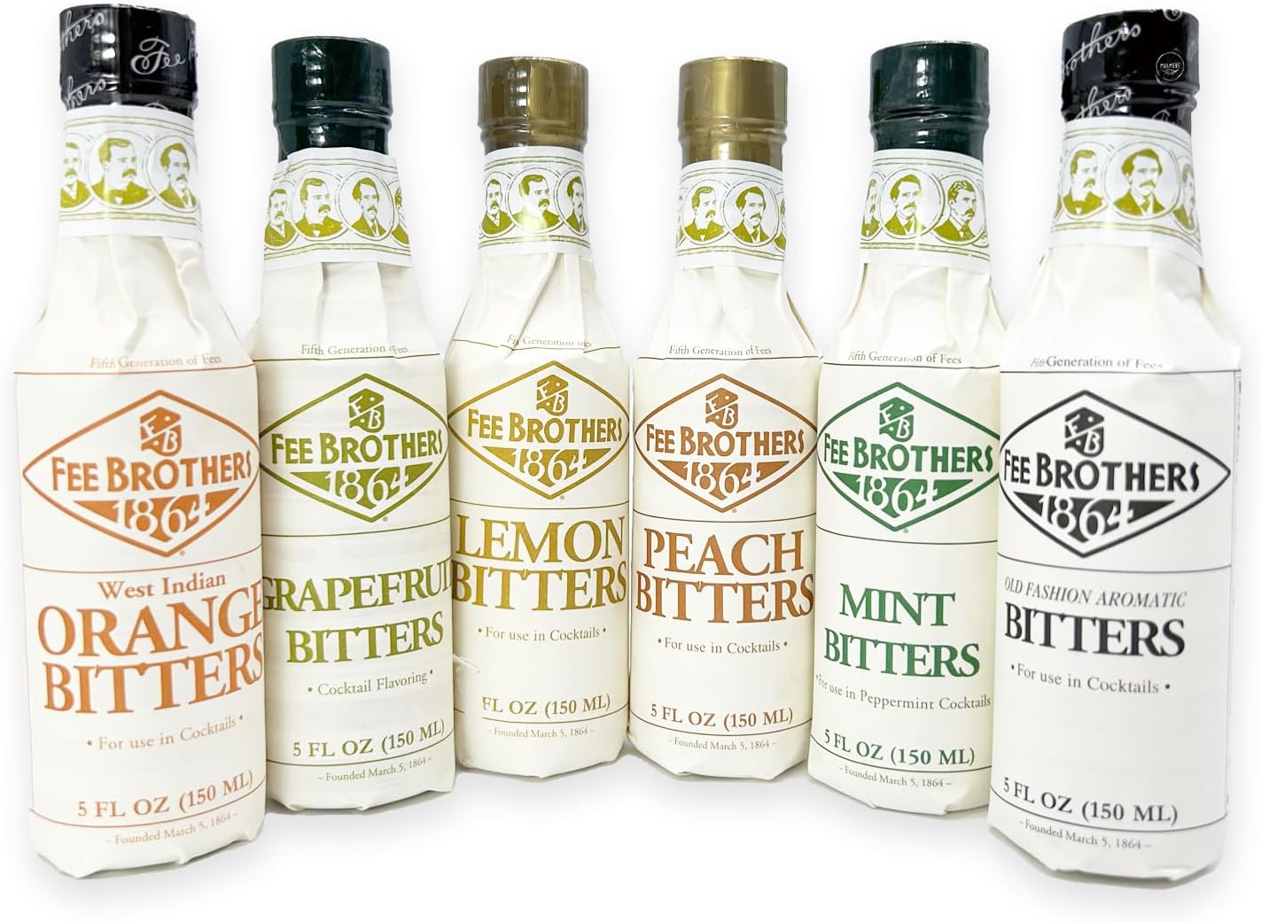 Fee Brothers Bar Cocktail Bitters - Set of 6