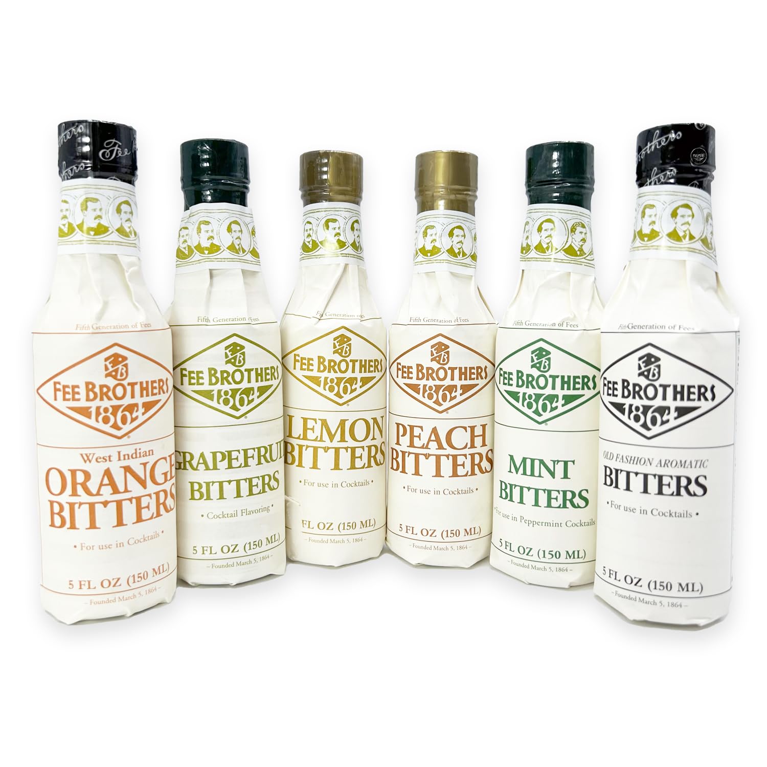 Fee Brothers Bar Cocktail Bitters - Set of 6