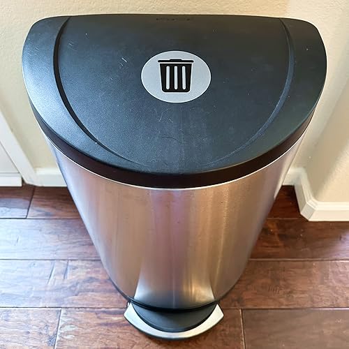 Miniatura 9 de Stickios Calcomanías de reciclaje para botes de basura 3 piezas sin burbujas sin daños vinilo extraíble contenedores de basura para interiores o