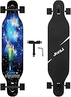 Vista 10 de Junli - Patineta Freeride de 41 pulgadas, para skateboarding, estilo libre y pendientes.