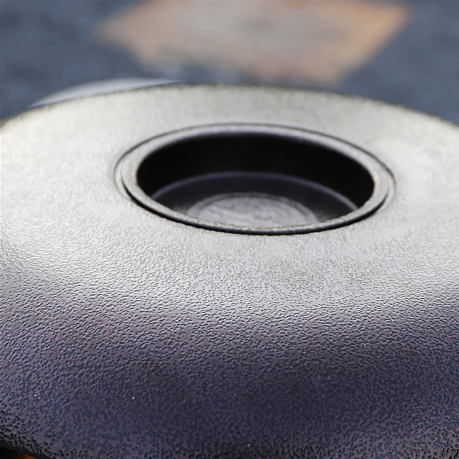 Outdoor Trash Can Outdoor Trash Can Cast Aluminum Plastic Wood Trash Can with 3 Big Spouts Simple Metal Trash Can Waste Container with Ashtray, 2 Colors Trash Cans (Color : B) (A)