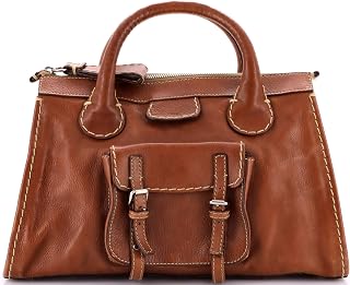 Pre-Loved Edith NM Satchel Leather Medium, Brown