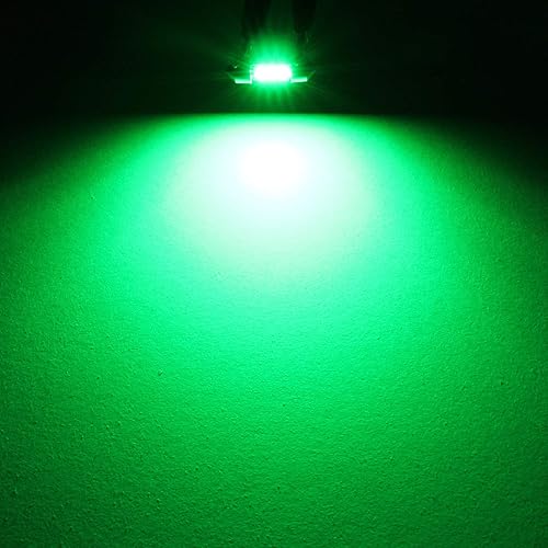 Miniatura 6 de PHINLION Bombillas LED verdes DE3175 de 1.220 in, superbrillantes 3030 6-SMD DE3021 DE3022, repuesto para bombilla LED en miniatura para mapa