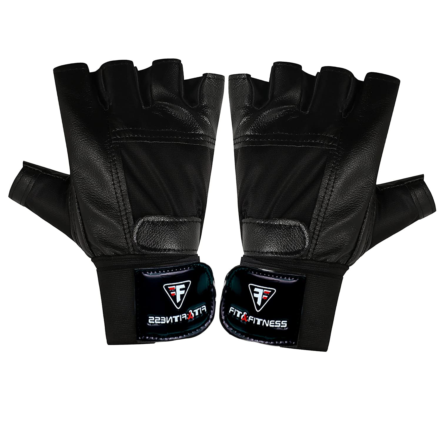 FIT & FITNESS® Sports Glove Gym Gloves, Foam Padded with Wrist Support, Gym Gloves/Cycling Gloves/Riding Gloves/Stretchabl...