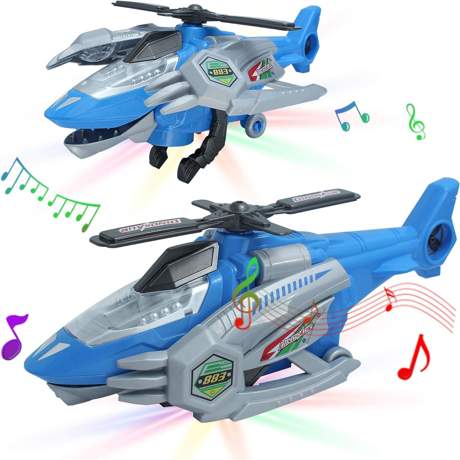 Kiddie castle Deformation Dinosaur Helicopter with Light & Music & Bump n Go Action for Kids/Toddlers | Musical Toys for Kids | Toys for Toddlers (B0D87GZS34) Amazon Price History, Amazon Price Tracker