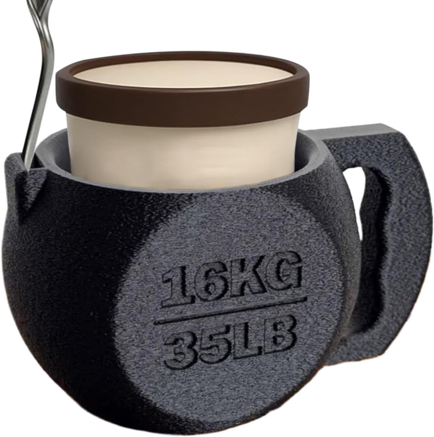 Pint Ice Cream Holder Fun Novelty Kettlebell Shape