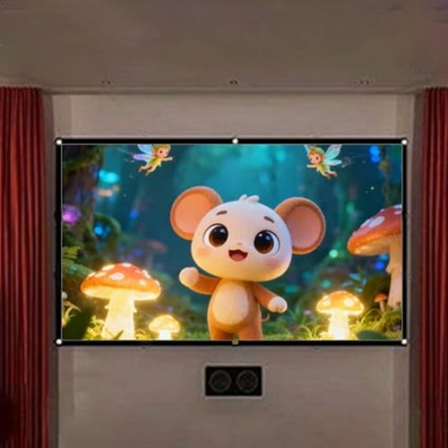 Miniatura 3 de Projector Screen, with Magnetic Roll-Up Design, 60in, 100in, Foldable Theater Screen, Camping Cinema Cloth, Lightweight Structure, for Family Movie