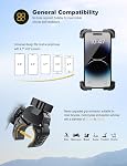 Grefay Bike Phone Holder Universal Motorcycle Phone Holder with 360 Rotate for 4.7-6.8 Inch Smartphones Compatible with Road Bike MTB Scooter